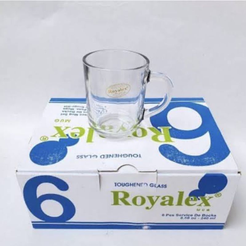 Gelas Royalex RX-255 kaca bening 240ml