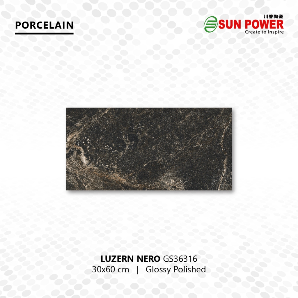 Granit Lantai &amp; Dinding Glossy Polished - Luzern 60x60 | Sun Power