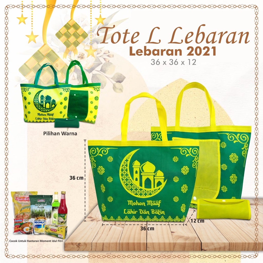 

Tote Bag Murah Tas Lipat Idul Fitri Tas Lipat Lebaran Tas Hampers Lebaran 36X36X12