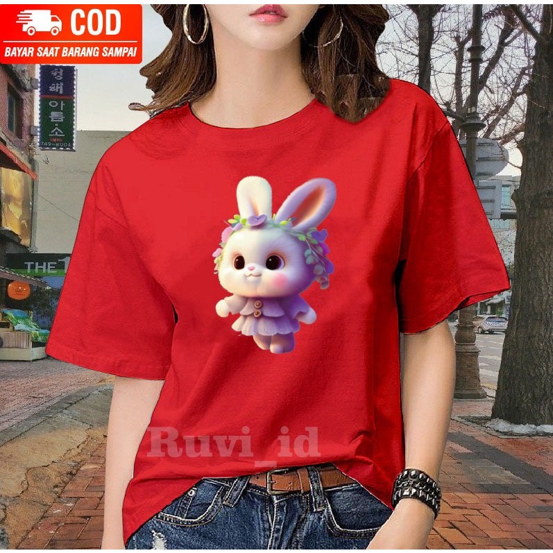 Ruvi_id-KAOS WANITA / BELI 3 GRATIS HEADSET EXTRA BAS / KAOS KELINCI DISTRO WANITA POPULER / KAOS PRIA / KAOS WANITA KOREAN STYLE / KAOS WANITA LENGAN PENDEK / KAOS WANITA OVERSIZE / ATASAN WANITA DEWASA / BAJU TRENDY / T-SHIRT BAHAN KATUN TEBAL MURAH