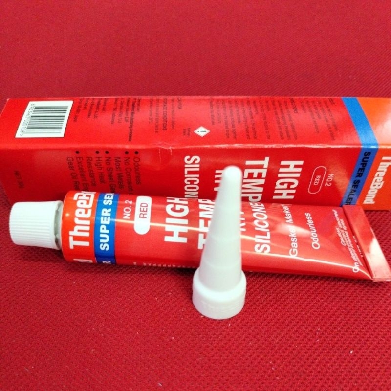 

Lem merk Threebond SUPER SEALER No.2 HIGH Temp RTV Silicone Red Merah 30gr / 30 gr