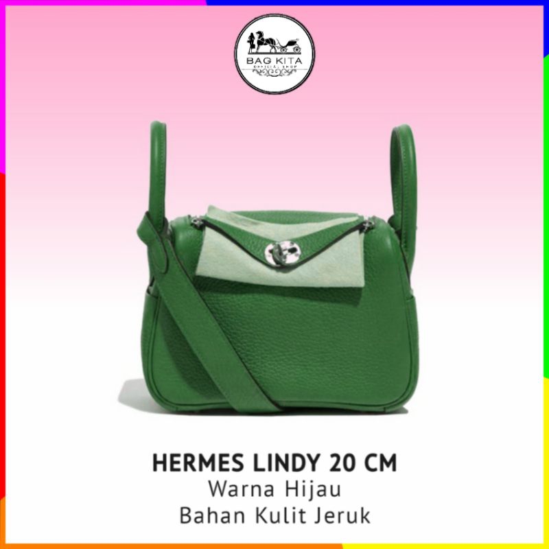 Tas Hms Lindy Uk20 Hijau | Tas Selempang Wanita 9023Hermes Lindy Premium