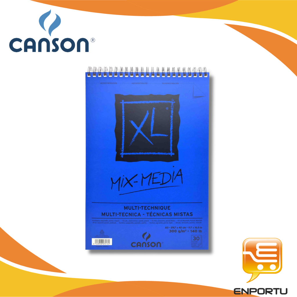 

CANSON XL Mix Media A3 300gsm 30 sheets Watercolor Acrylic Book