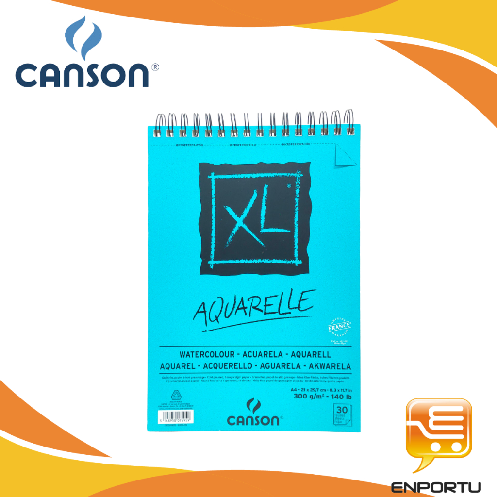 

CANSON XL Aquarelle Watercolor A4 300gsm 30 Sheets Kertas Cat Air