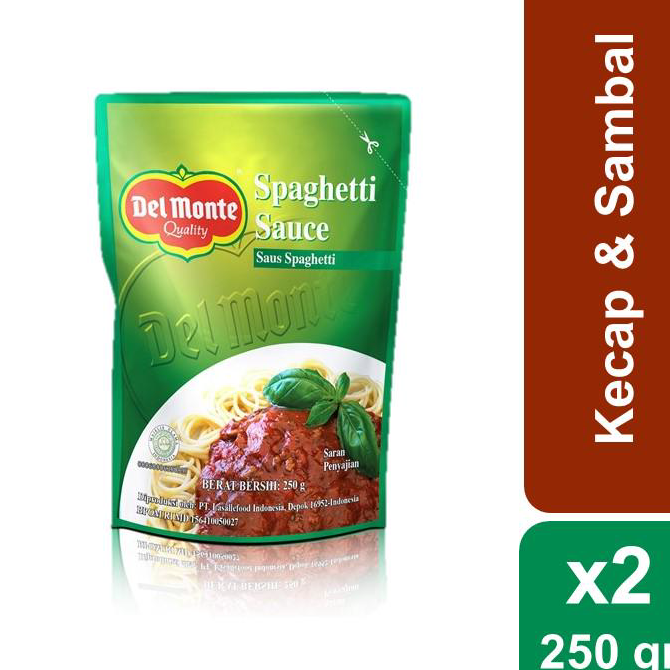 

☇✯✱ Delmonte Saus Spaghetti Pouch 250 gr x 2 pcs Grosir