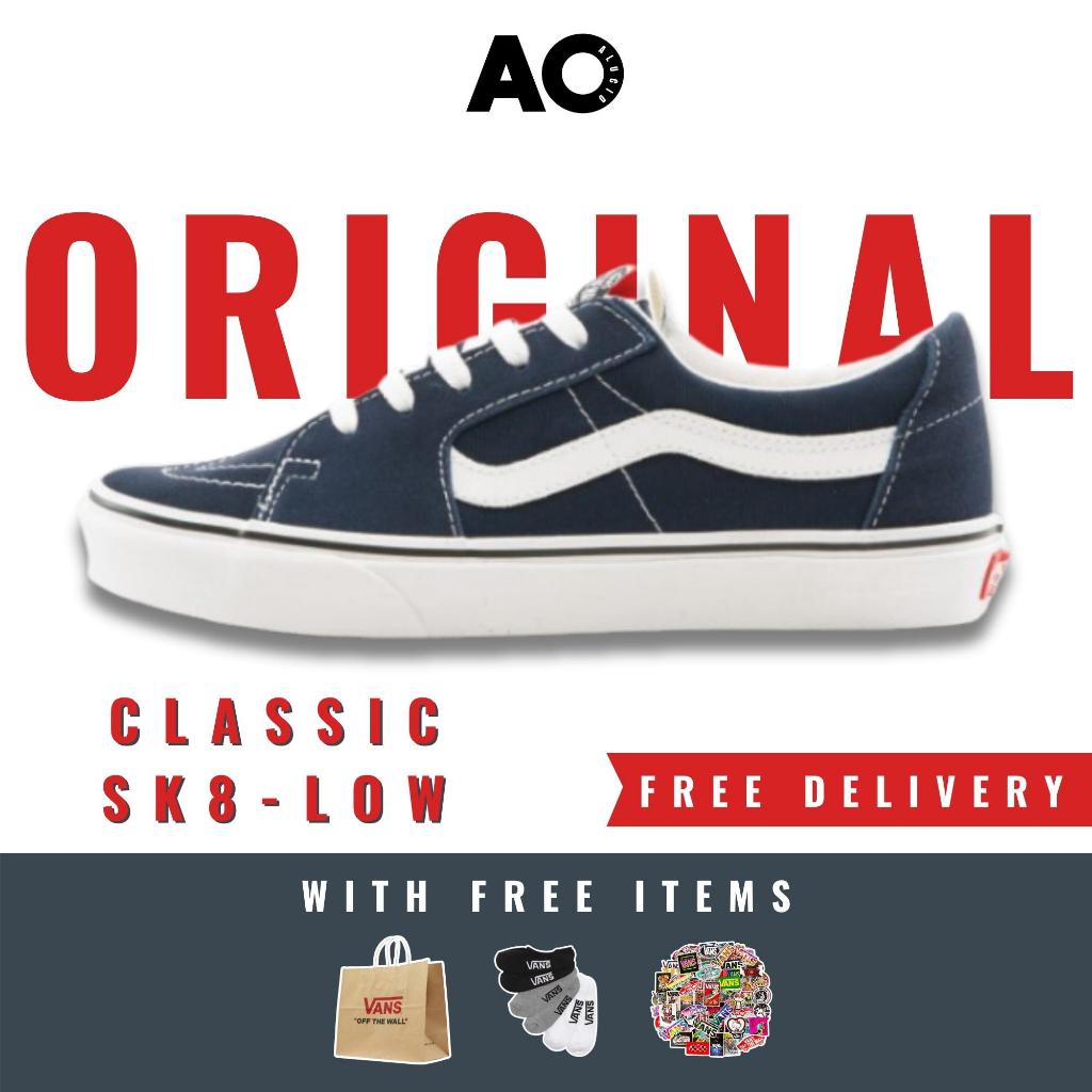 Vans Sk8 Low Dress Blue Original Sepatu Vans Sk8 Low Original Sepatu Sneakers Vans Sk8 Pria Wanita