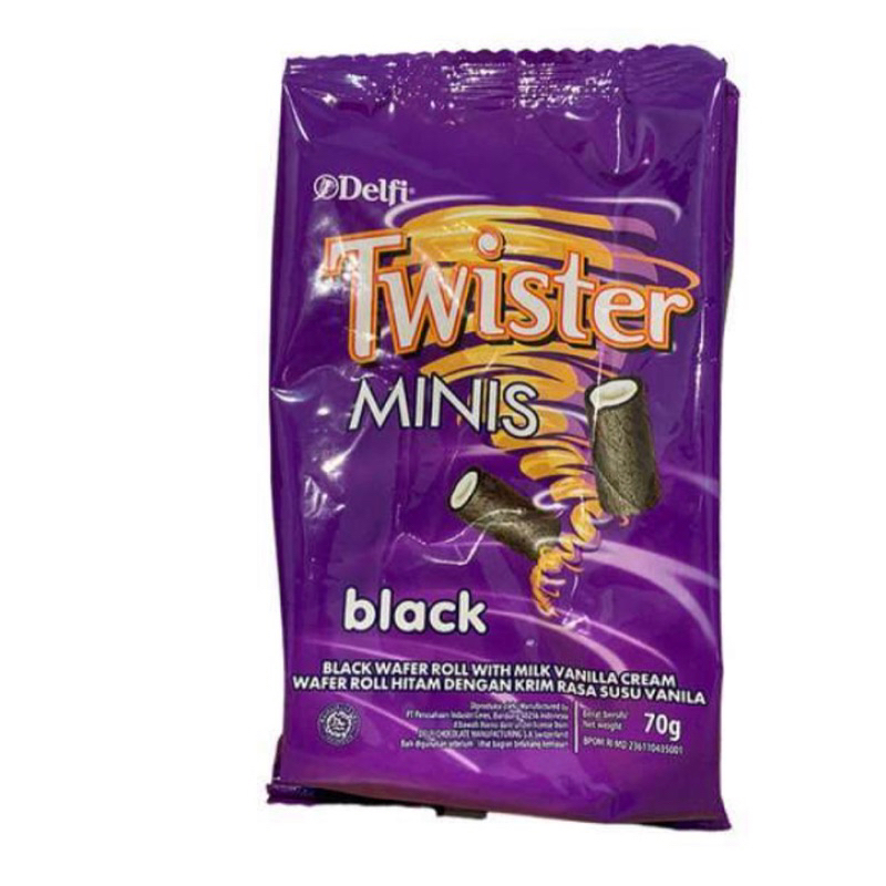 

Twister black vanilla minis 70Gr