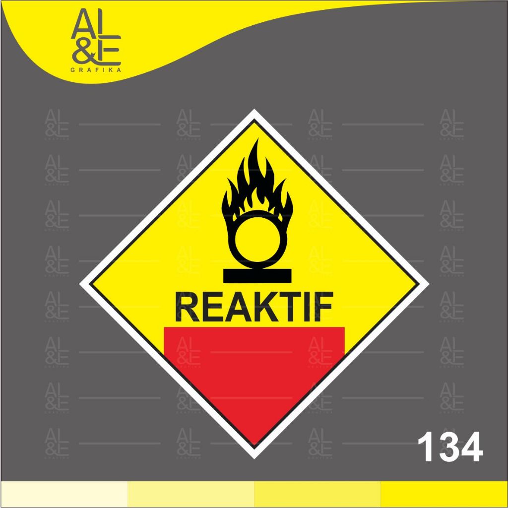 

134 - STIKER REAKTIF - SIMBOL LIMBAH B3 - VINYL STIKER RITRAMA INDOOR