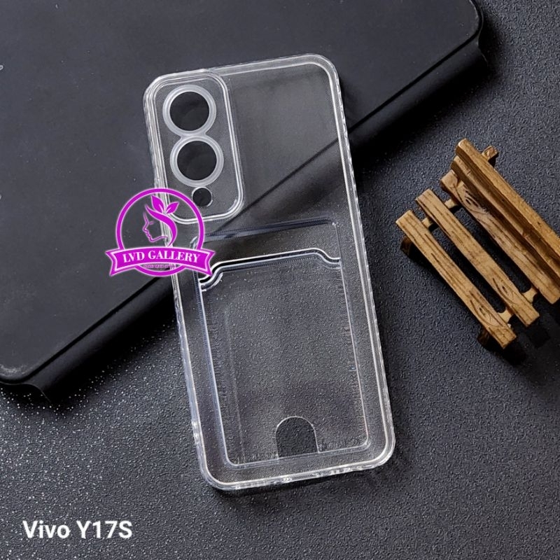 Vivo Y17S Vivo Y20 Vivo Y20S Vivo Y12S Clear Card Case  Slot Kartu Case Bening Vivo Y17S Vivo Y20 Vi