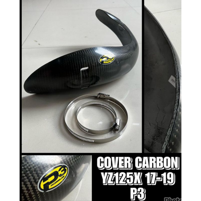 PIPE GUARD YZ125X 2017-2019 P3 CARBON PELINDUNG HEADER KNALPOT YZ125X