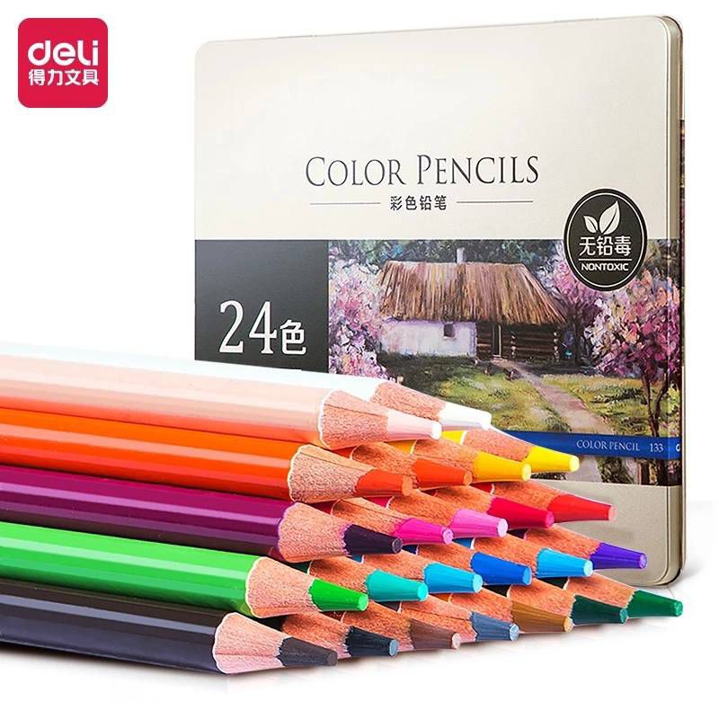 

Deli High-Grade Oil Pencil Color/ Pensil Warna Kayu Minyak 24 Warna