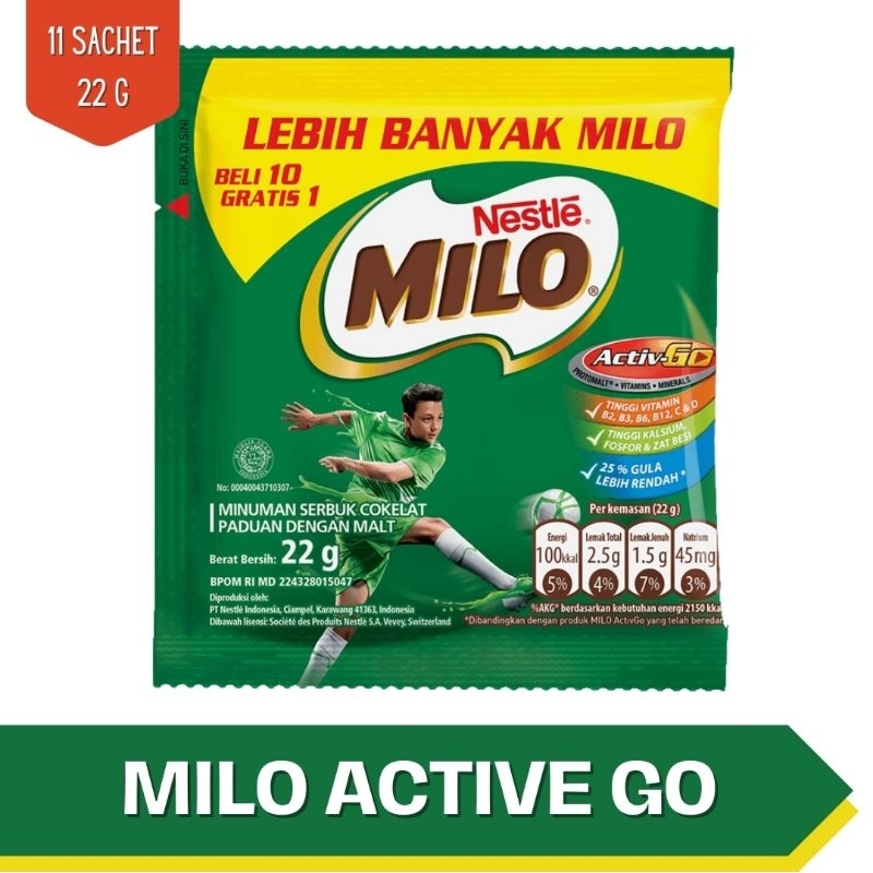 

Milo Active Go 22g isi 10/11 sachet