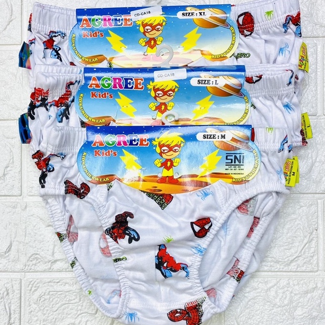 TCMW1200 ORIGINAL% CELANA DALAM AGREE KIDS CA18 SPIDERMAN