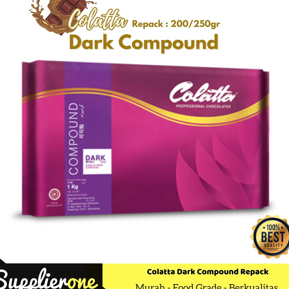 

Dijual Murah Colatta Dark Compound 200/250gr / Dark Coklat Colatta / Coklat Batangan Colatta / Coklat Batangan Repack Jual