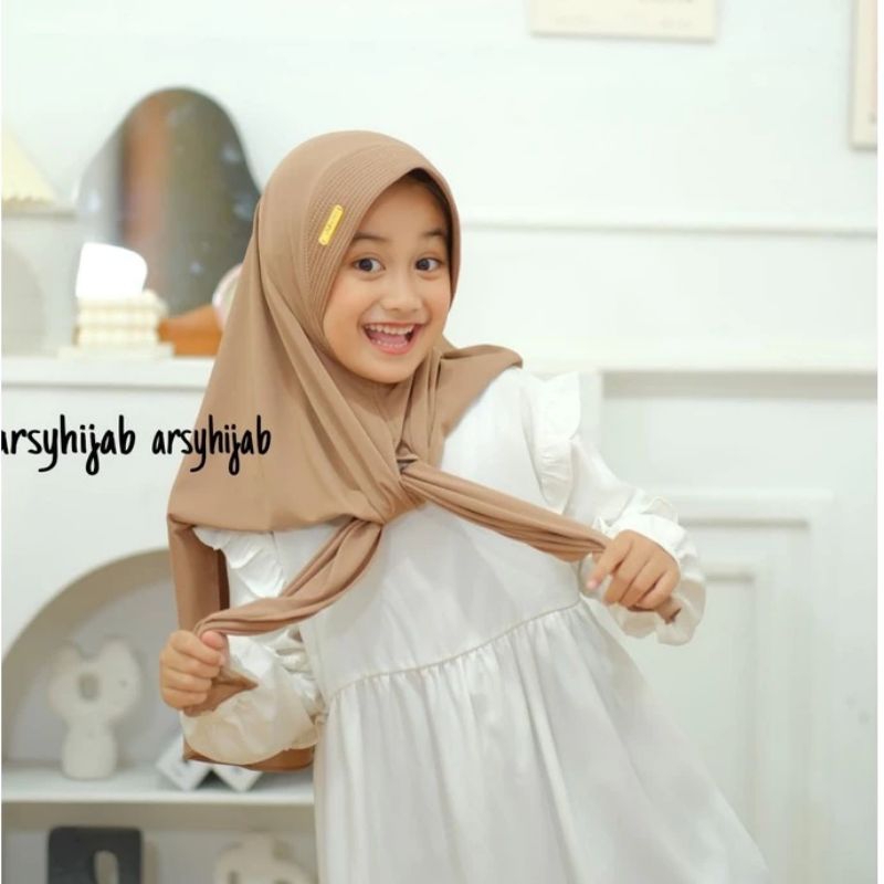 PASHMINA INSTAN OVAL / HIJAB INSTAN / HIJAB ANAK / ALLSIZE 4-8 Thn / HIJAB OVAL