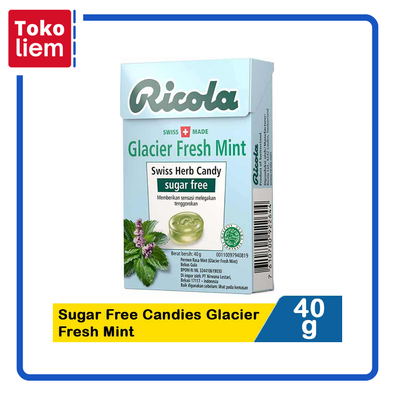 

Ricola Sugar Free Candies Glacier Fresh Mint 40G