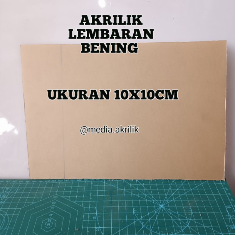 

AKRILIK LEMBARAN BENING UKURAN 10X10CM TEBAL 2MM MARGA CIPTA/ROYAL/ASTARI/MC X