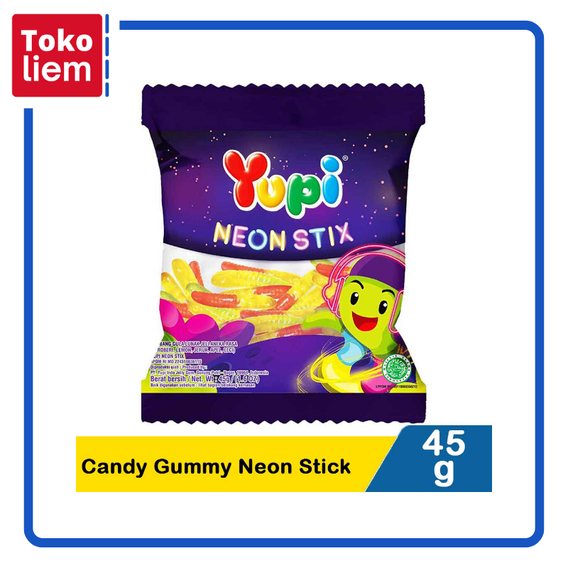 

Yupi Candy Gummy Neon Stick 45G