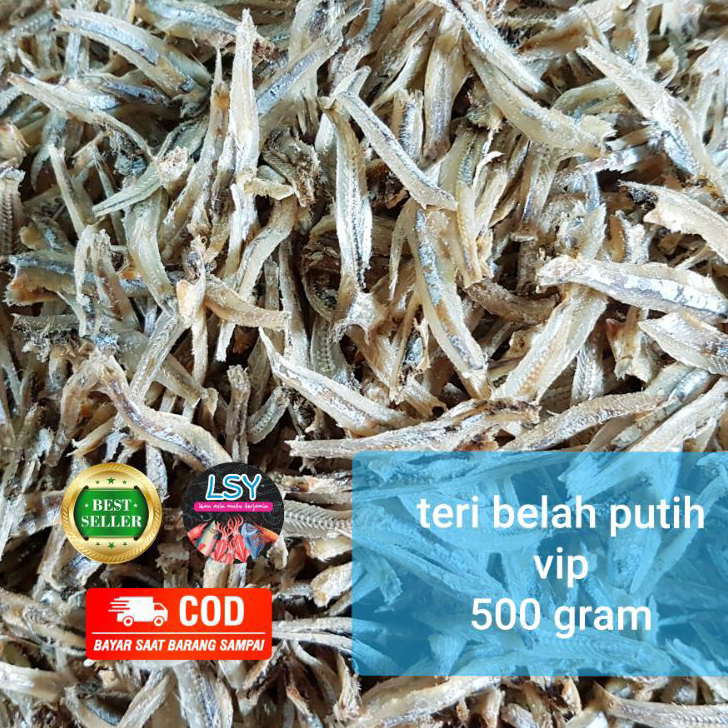 

Terkini ikan asin teri belah putih vip/ jengki belah vip 500gr