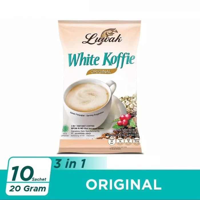 

KOPI LUWAK WHITE COFFEE ISI 10 SACHET X 20 GR - KOPI