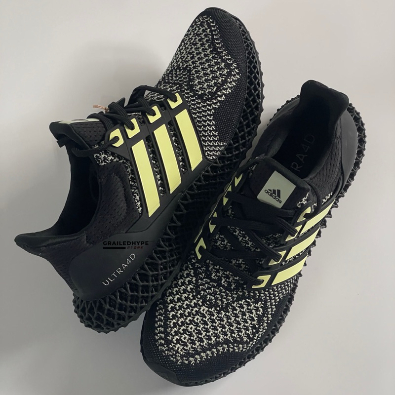 Adidas Ultra 4D Black Almost Lime (100% Authentic)