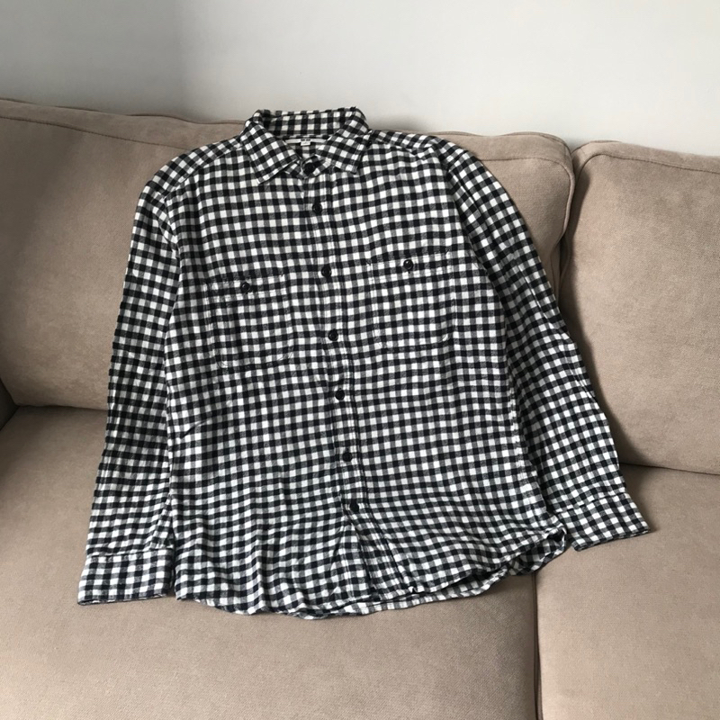 Kemeja Flannel by Uniqlo Plaid Shirt Medium