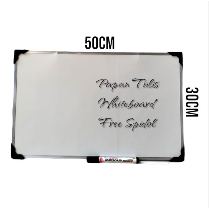 

PAPAN TULIS WHITEBOARD BOLAK BALIK FREE SPIDOL DAN PENGHAPUS 30X50