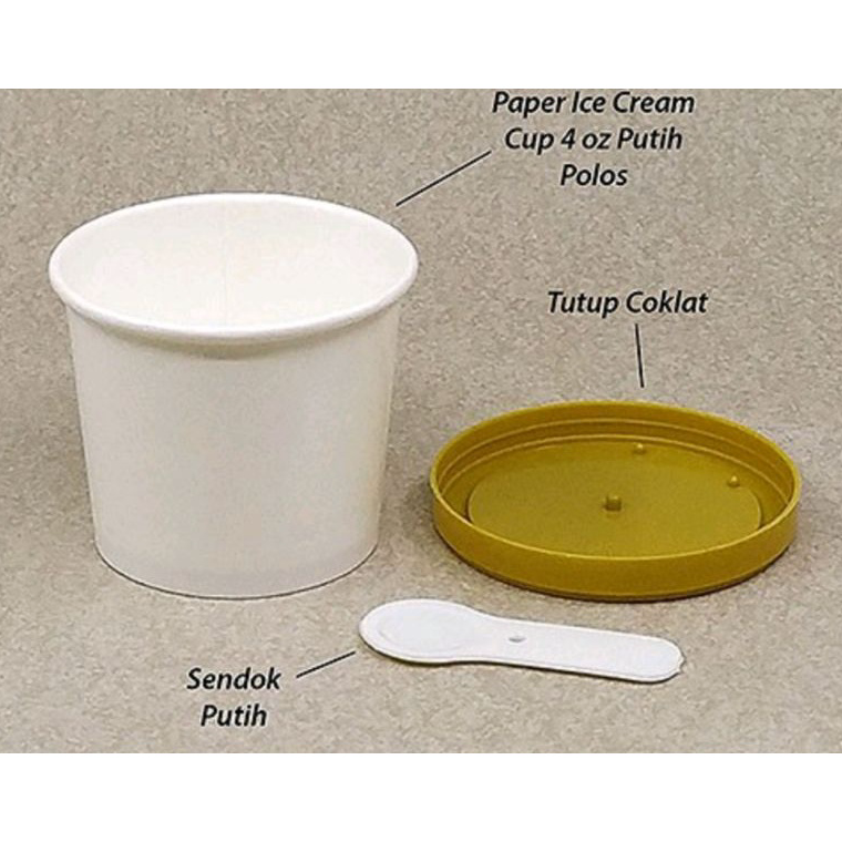 

TRCR4540 TERMURAH Dijamin !! Tutup gelas cup ice cream injection 2oz atau 4oz warna GOLD + sendok (isi 50 pcs) tutup lid injection