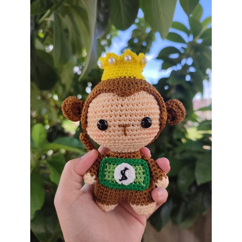 Amigurumi Crazy Rich Monkey Doll / Boneka Rajut Monyet
