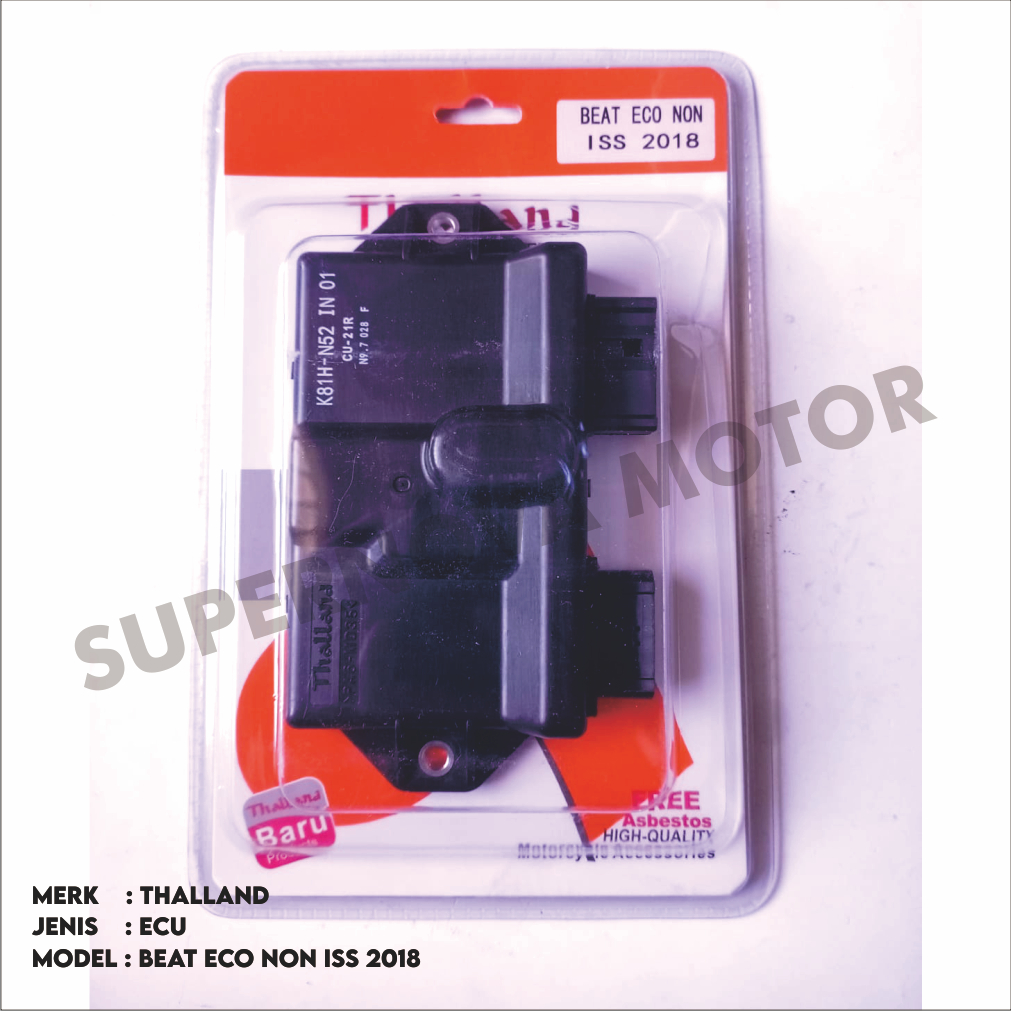 ECU CDI MOTOR HONDA BEAT ECO / NEW ESP NON ISS 2018 KODE K81H-N52 IN 01 LOKAL MERK THALLAND