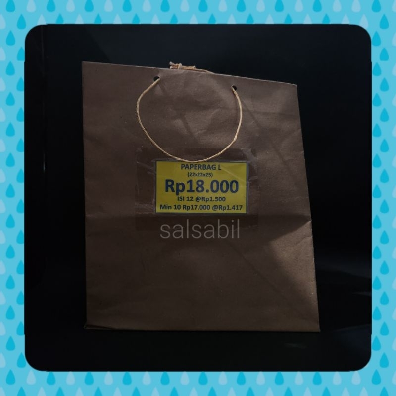 

Paperbag L 22x22x25 isi 12 buah