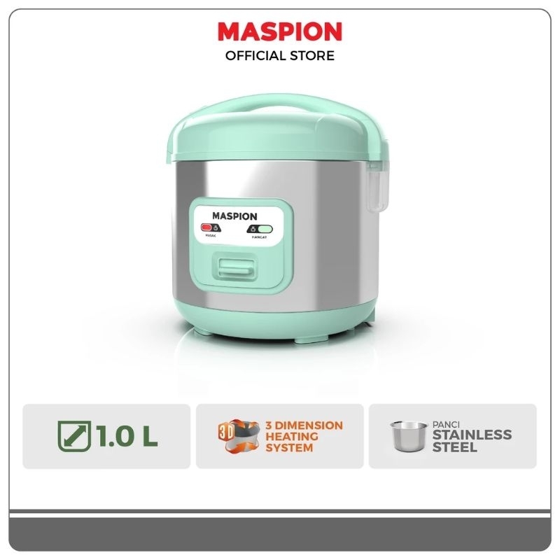 Magic Com Maspion 1,0 Liter MRJ 1003 TSS | Penanak Nasi | Rice Cooker Maspion MRJ-1003TSS