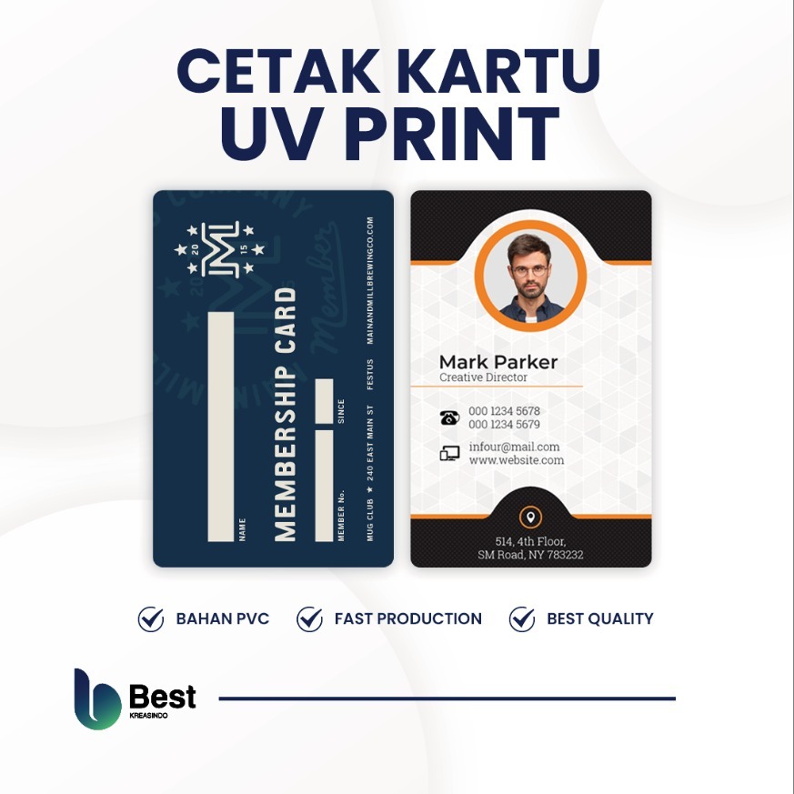 Custom ID Card, RFID, e-money, e-toll / UV Print bahan PVC Murah (Min. Order 10 PCS)