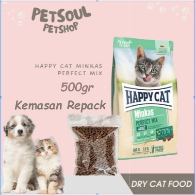 Happy Cat Minkas Perfect Mix 500gr Minkas Mix Makanan Kucing