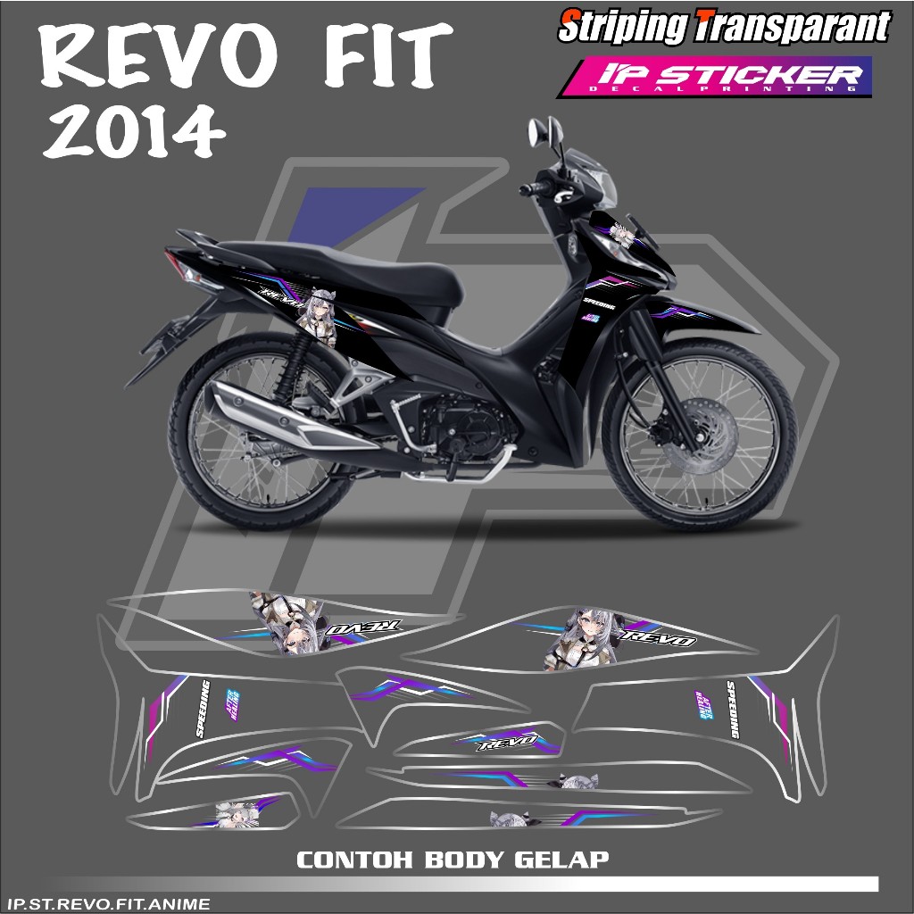 REVO FIT (COD) STIKER STRIPING MOTOR HONDA REVO FIT - STIKER LIST GRAFIK SIMPLE WARNA VARIASI DESAIN