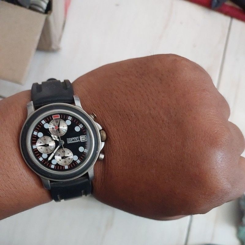 Jam Tangan original Chronograph Esprit preloved second bekas