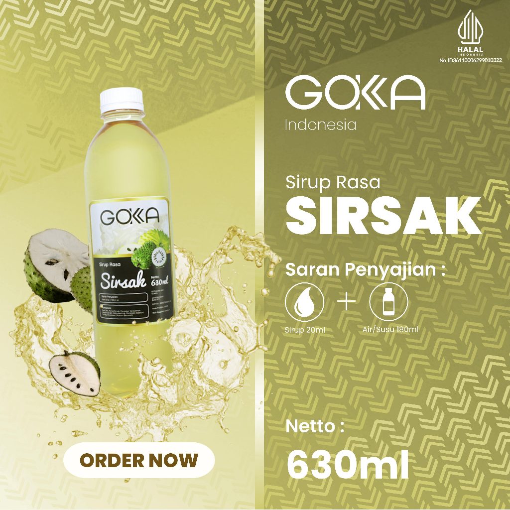 

Minuman Gokka Sirup Rasa Sirsak / Syrup Sirsak Gokka 630ml