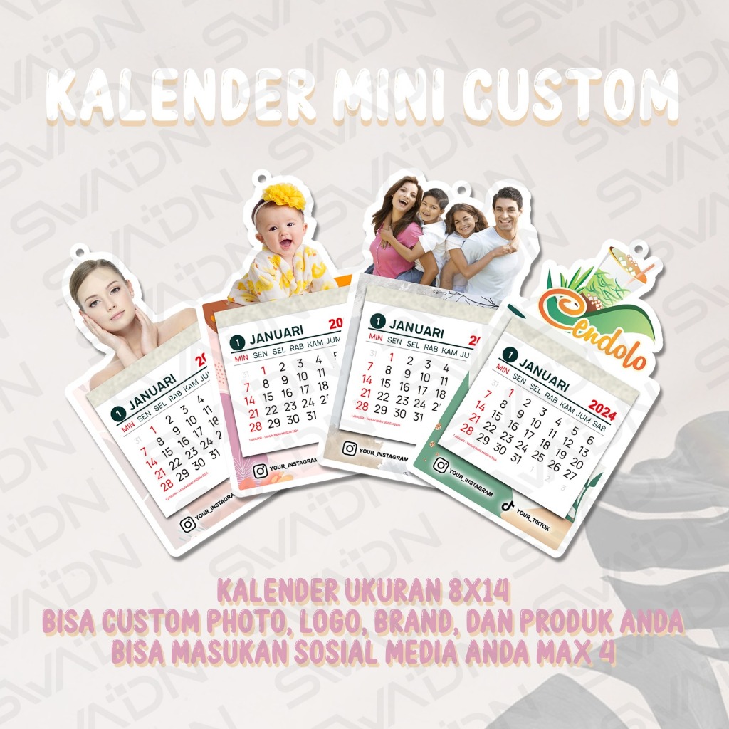 

Kalender 2024 Aesthetic Costum Mini