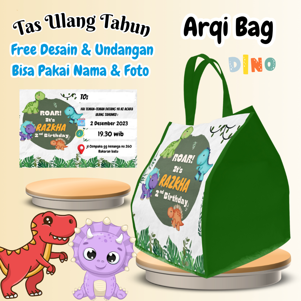 

Isi 25 Tas Ulang Tahun Anak Bingkisan Murah Cetak Foto Nama Karakter Muat Kfc Dan Bento