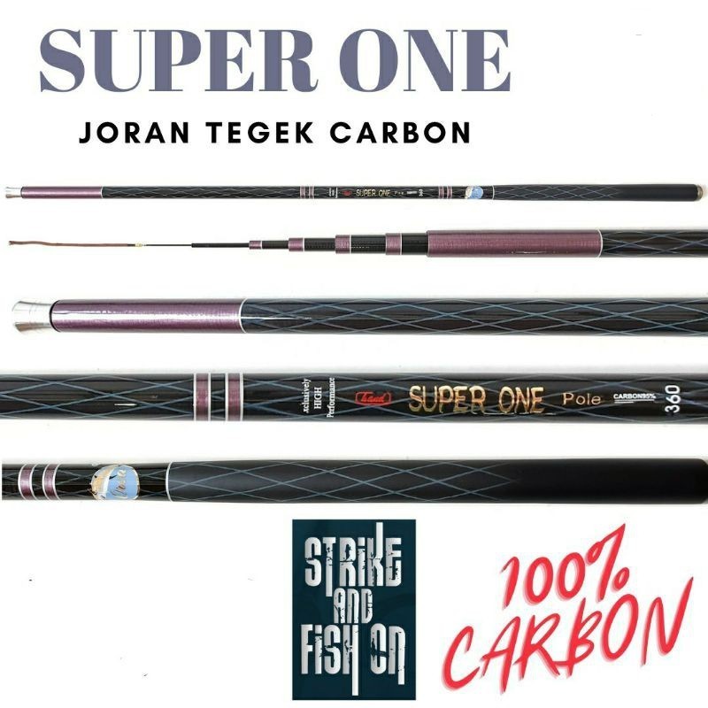 Joran Tegek Carbon Orca Super One Original ukuran 270 300 360 450 Ringan Kuat COD