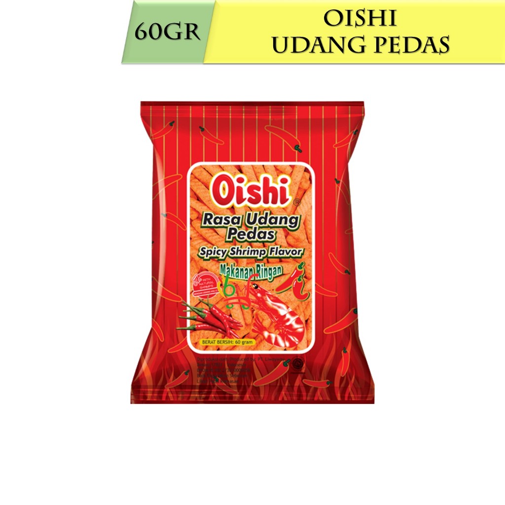 

Oishi Udang Pedas dengan Udang Asli Renyah dan Gurih