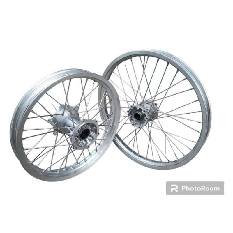 Whellset roda yamaha wr 155 wr155 asli original copotan mulus velg did japan tromol set plus bearing