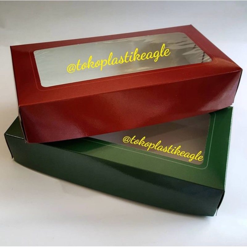 

[isi 10pcs] Dus Brownies + Window 25x12,5x5cm