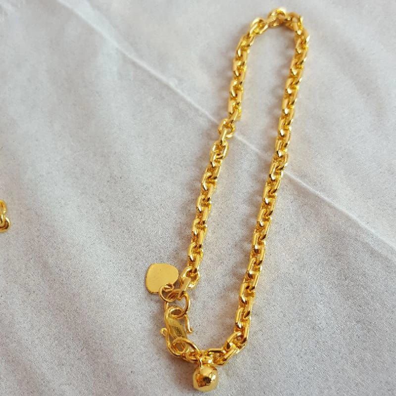 gelang rantai nori lapis emas 24k