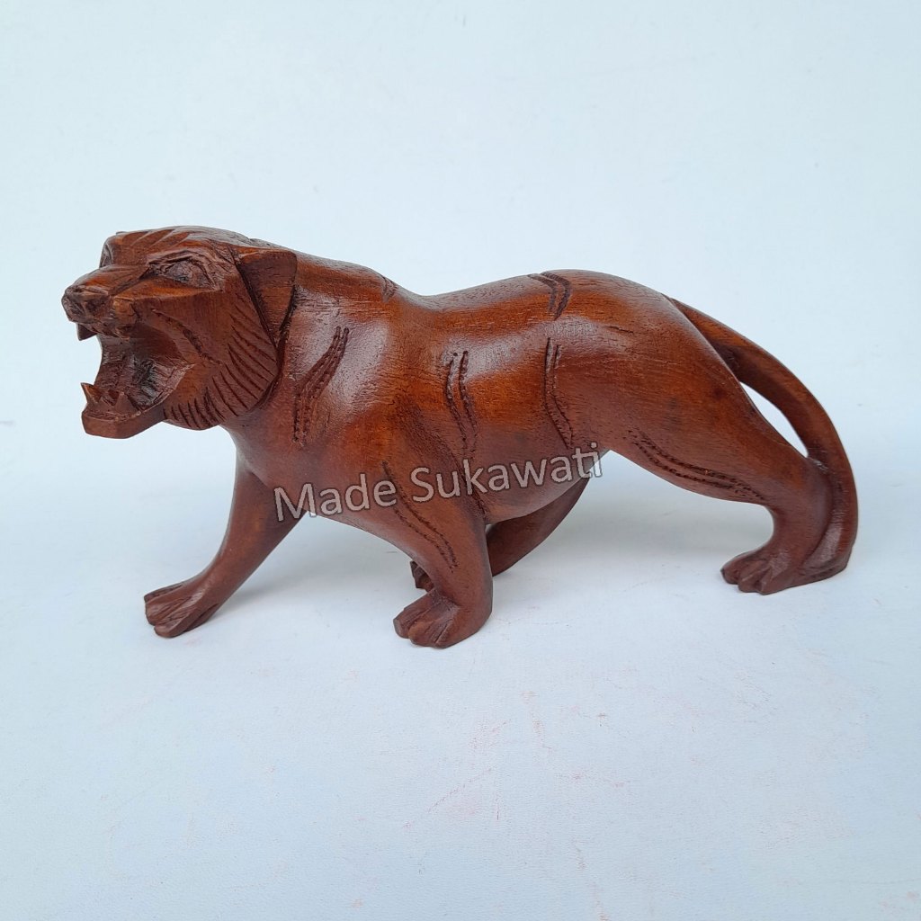Kerajinan Kayu Patung Singa Macan Buaya Ular Ukiran Handmade