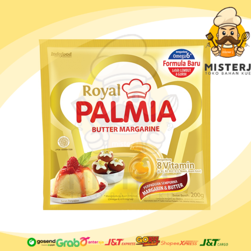 

Royal Palmia Margarine 200gr EXP 08-2025 | Margarine Royal Palmia Sachet | Palmia Butter Margarine Sachet | Palmia Kemasan Praktis--