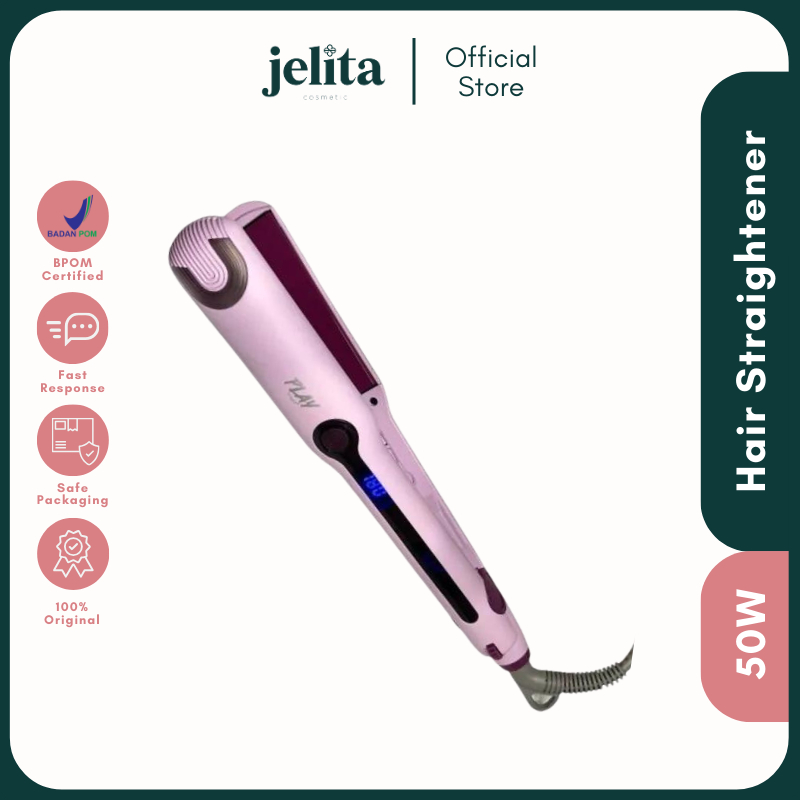 Jelita Cosmetics - PLAY by TUFT Lilac Lace Lightweight Flat Iron 6680 / Catokan Lurus dan Curly