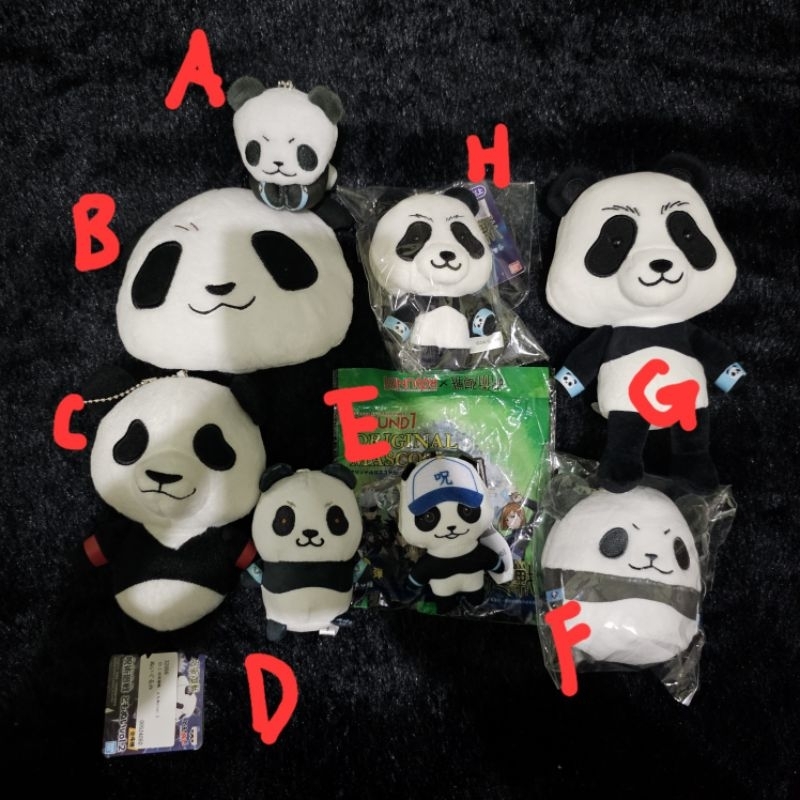 nuigurumi plush jujutsu kaisen panda bandai tokonui mameito dkk