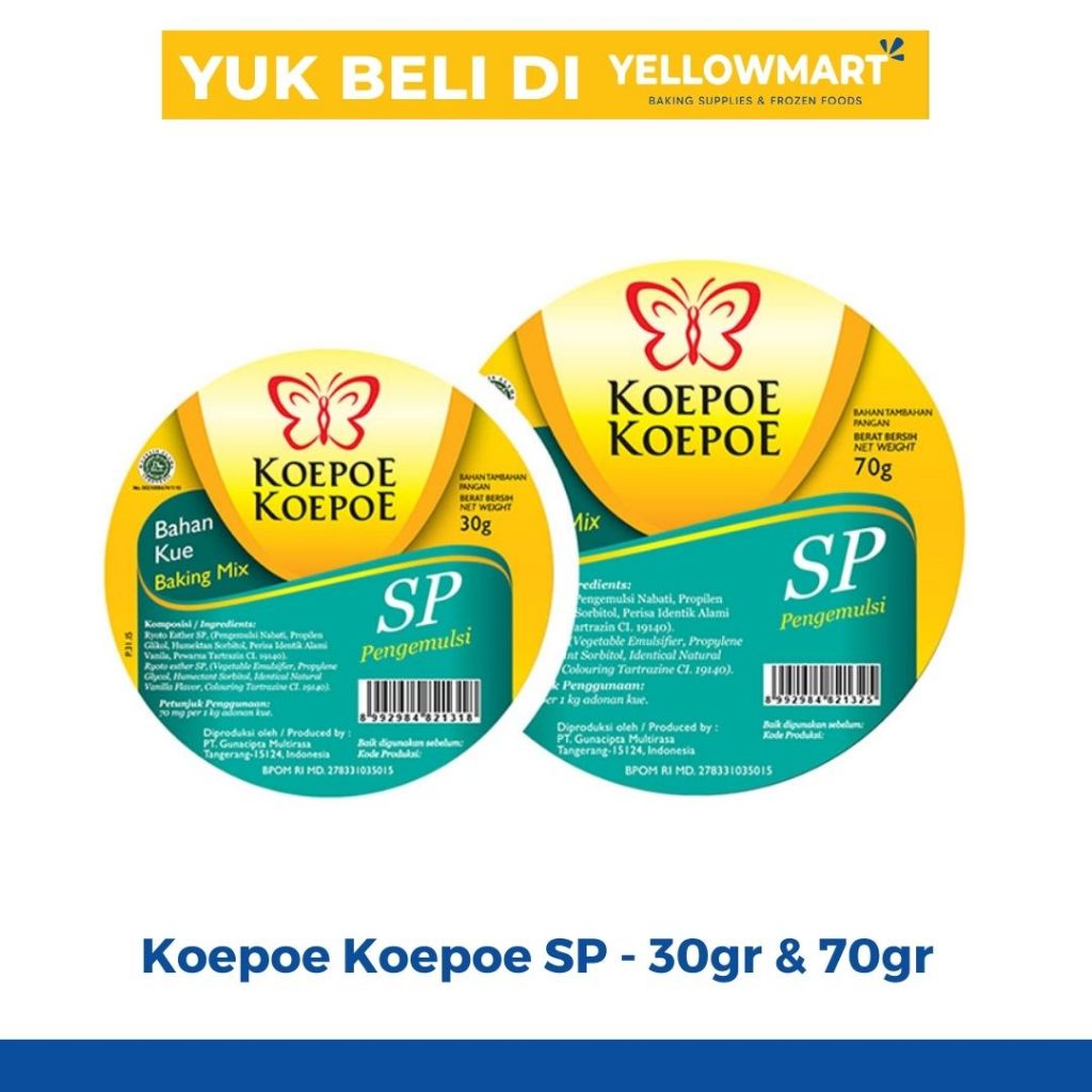 

KOEPOE-KOEPOE Bahan Kue SP Pengemulsi 30gr & 70gr