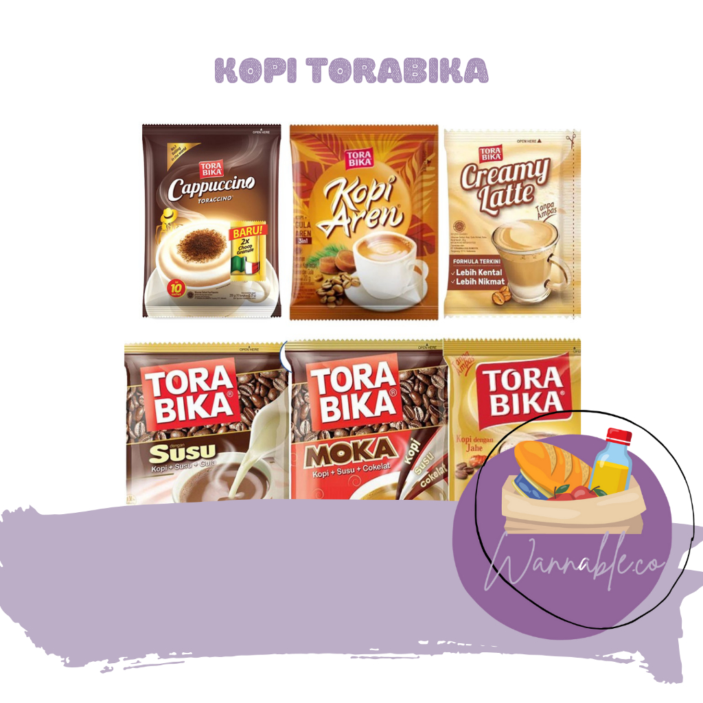 

TORABIKA KOPI BUBUK CAPPUCINO KOPI JAHE KOPI SUSU CREAMY LATTE KOPI INSTANS